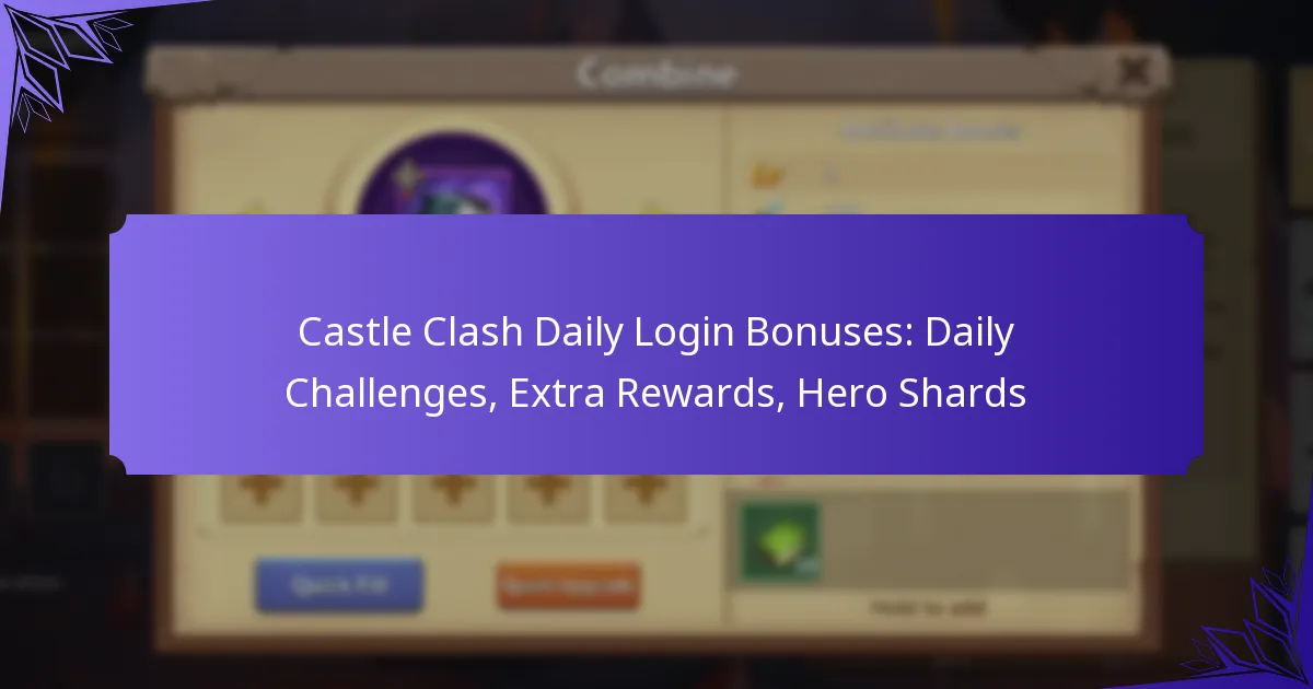 Castle Clash Daily Login Bonuses: Daily Challenges, Extra Rewards, Hero Shards