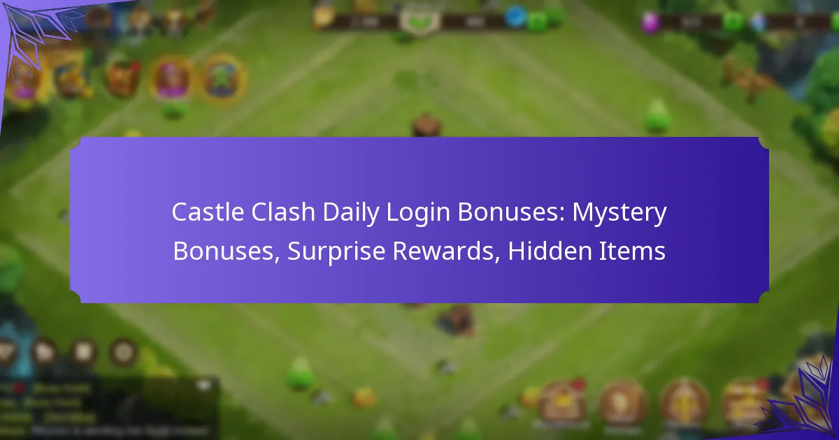 Castle Clash Daily Login Bonuses: Mystery Bonuses, Surprise Rewards, Hidden Items