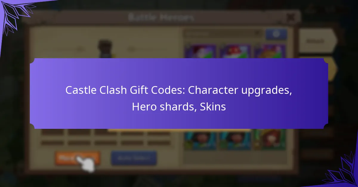 Castle Clash Gift Codes: Character upgrades, Hero shards, Skins