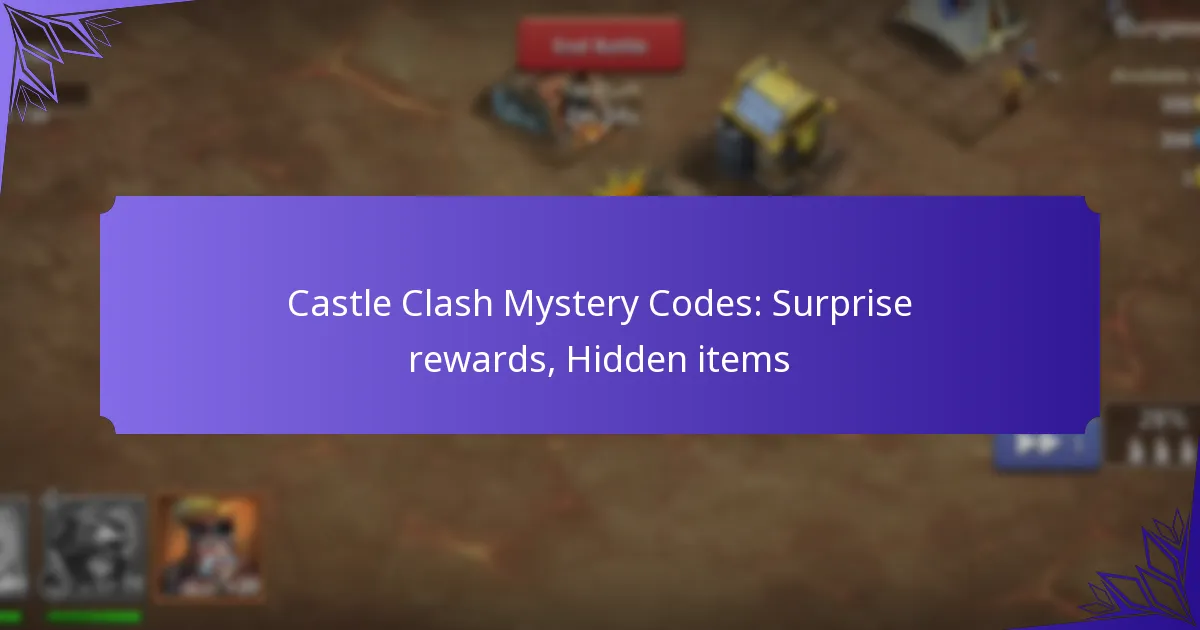 Castle Clash Mystery Codes: Surprise rewards, Hidden items