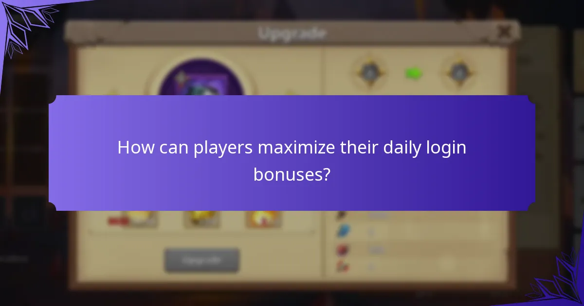 How can players maximize their daily login bonuses?