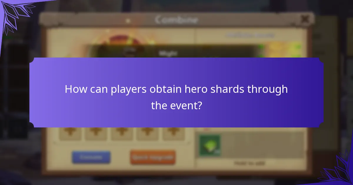 How can players obtain hero shards through the event?