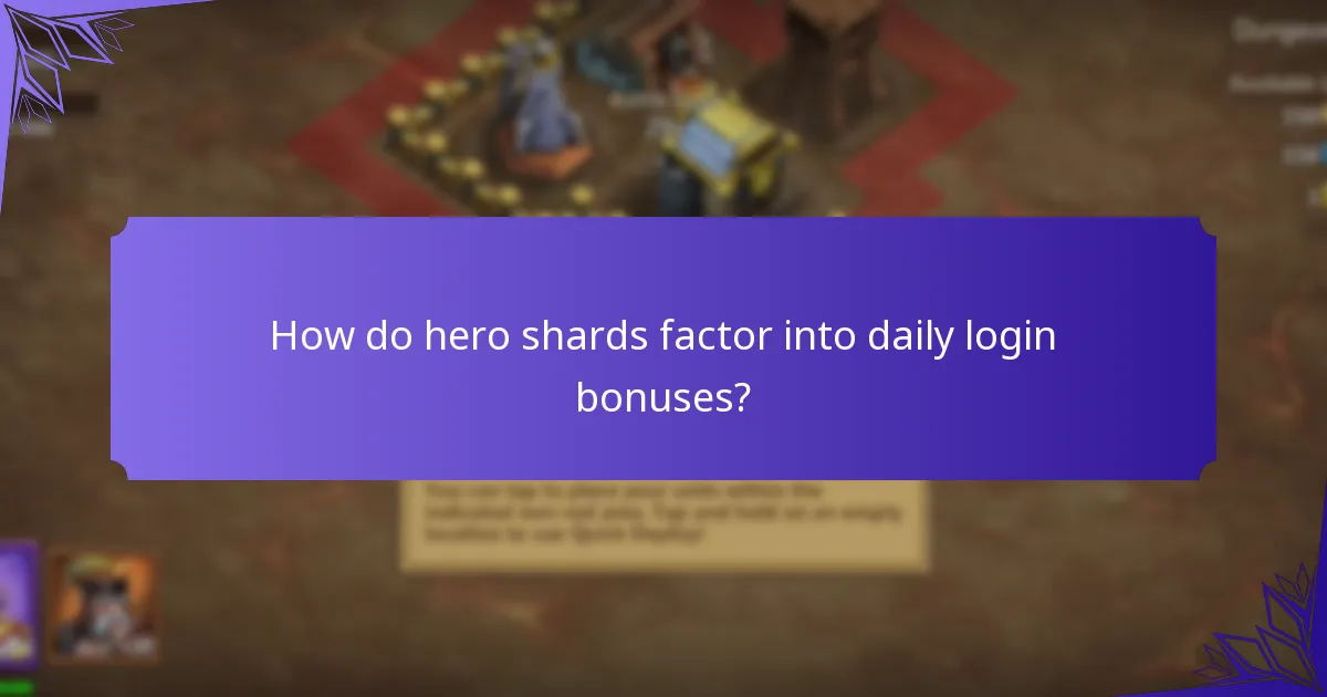 How do hero shards factor into daily login bonuses?
