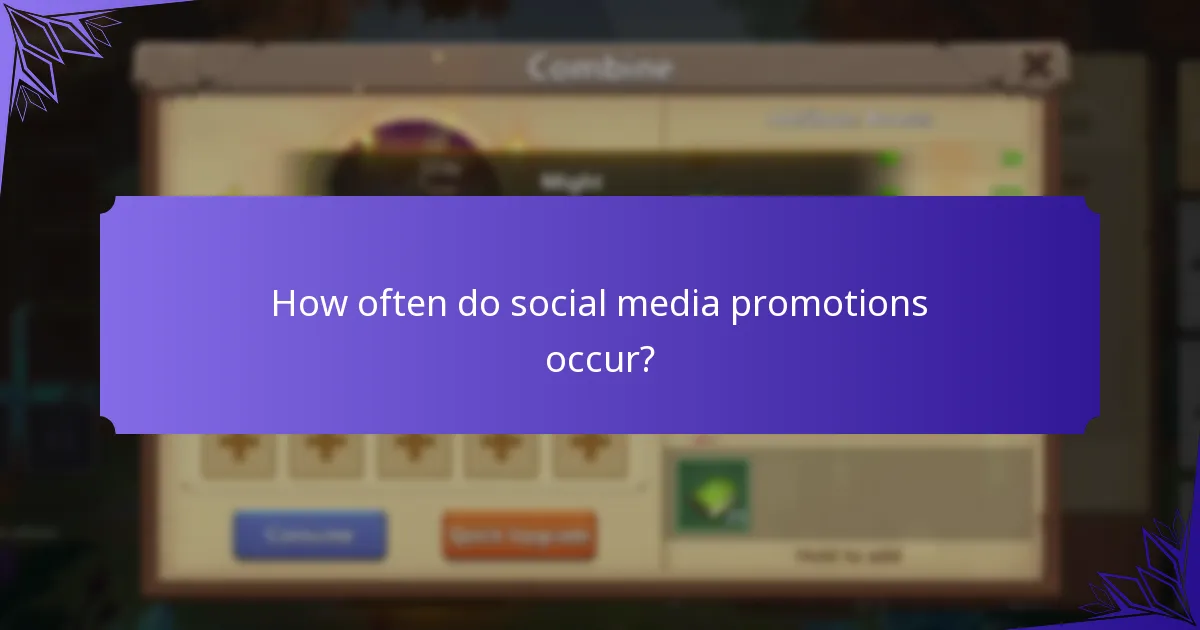 How often do social media promotions occur?