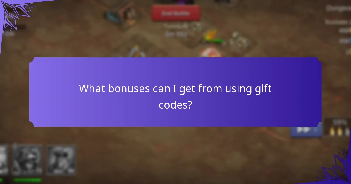 What bonuses can I get from using gift codes?