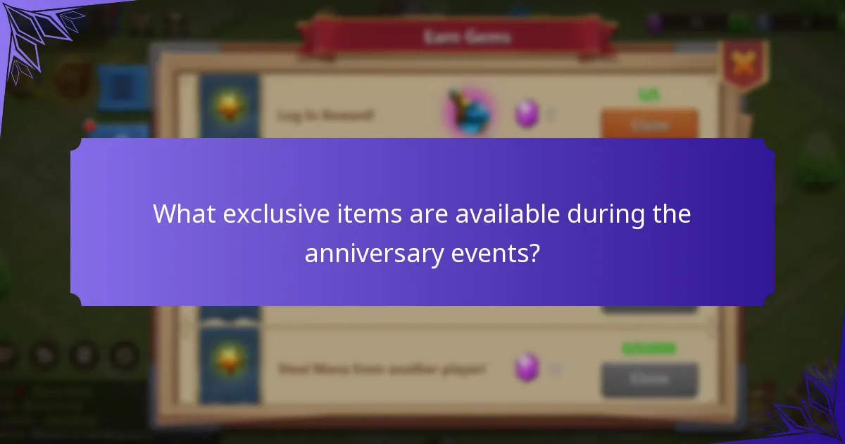 What exclusive items are available during the anniversary events?