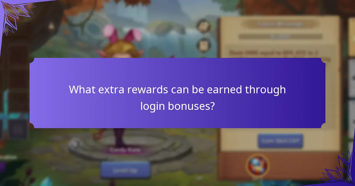 What extra rewards can be earned through login bonuses?