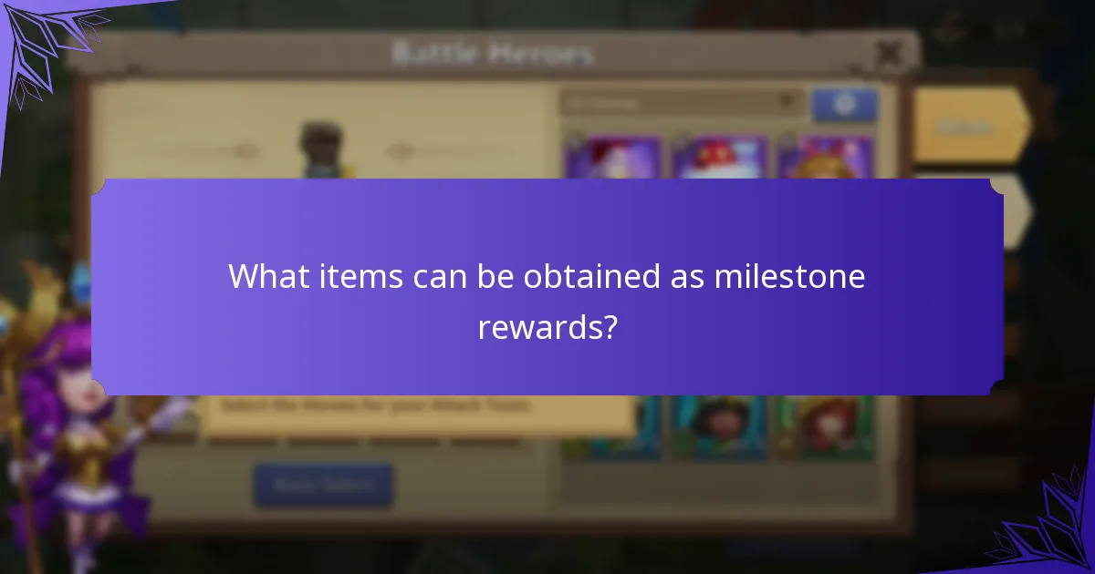 What items can be obtained as milestone rewards?