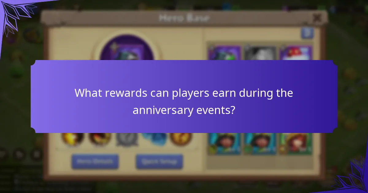 What rewards can players earn during the anniversary events?