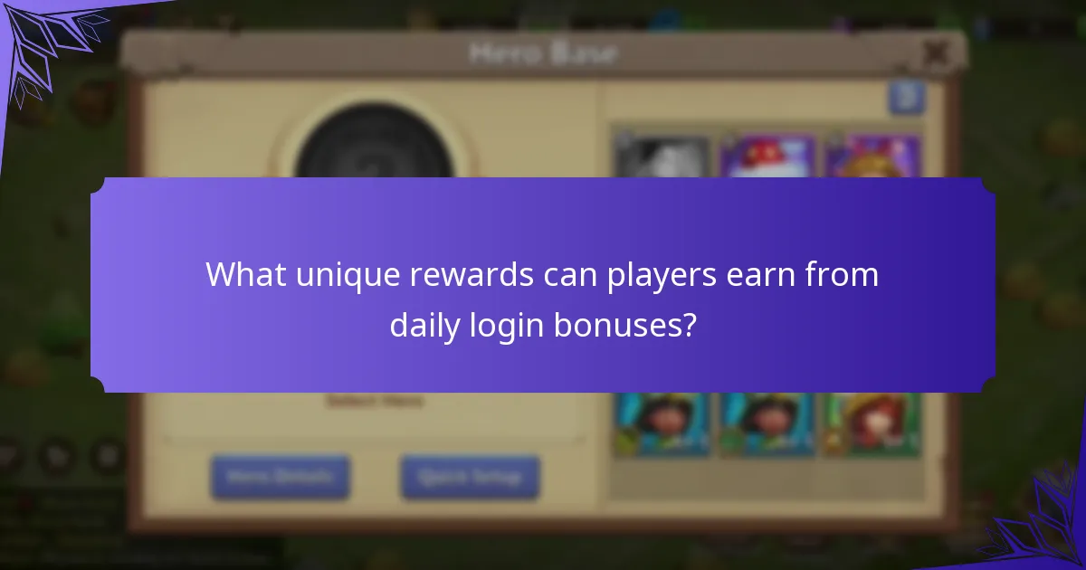 What unique rewards can players earn from daily login bonuses?