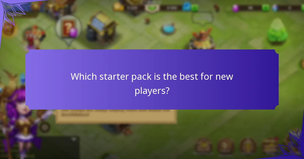 Which starter pack is the best for new players?